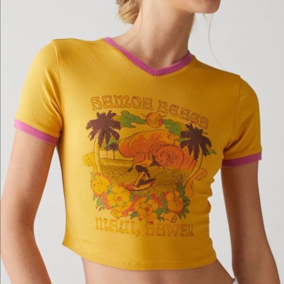 Urban Outfitters Tops - UO Maui V-Neck Cropped Tee